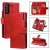 Samsung Galaxy S21 Plus Wallet 9 Card Slots Magnetic Case Red