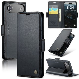 CaseMe iPhone Air Wallet RFID Blocking Magnetic Buckle Case Black