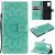 OnePlus 8T Embossed Sunflower Wallet Magnetic Stand Case Green