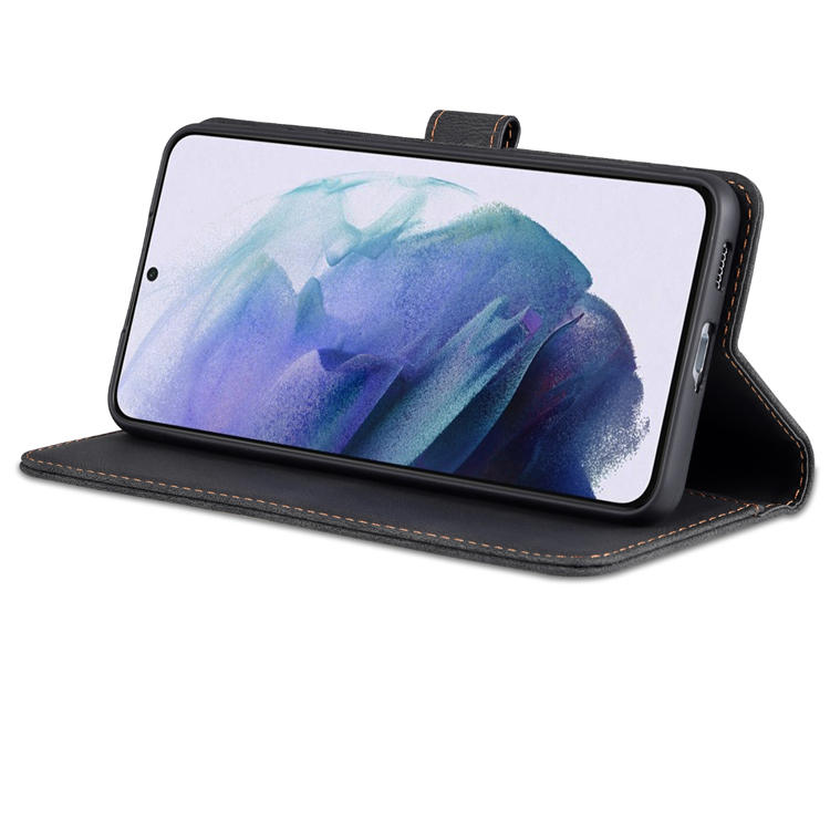AZNS Samsung Galaxy S21 Wallet Magnetic Kickstand Case Black