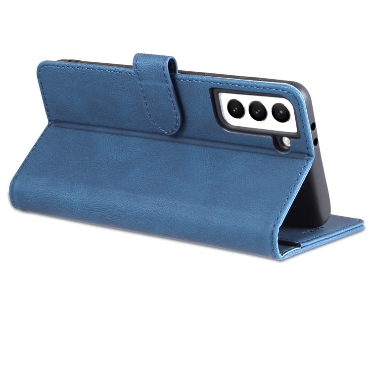 AZNS Samsung Galaxy S21 Wallet Magnetic Kickstand Case Blue