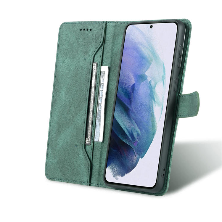 AZNS Samsung Galaxy S21 Wallet Magnetic Kickstand Case Green