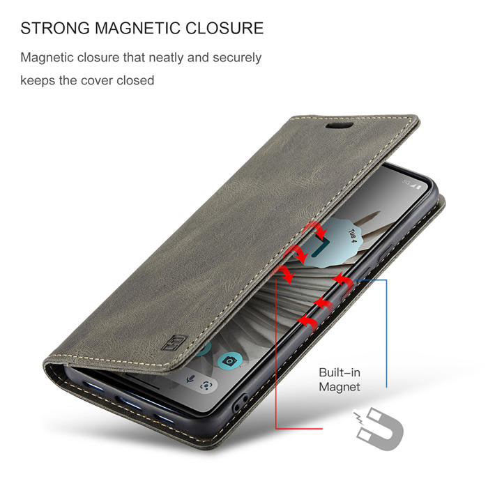 Autspace Google Pixel 7 Pro RFID Blocking Wallet Kickstand Magnetic Case