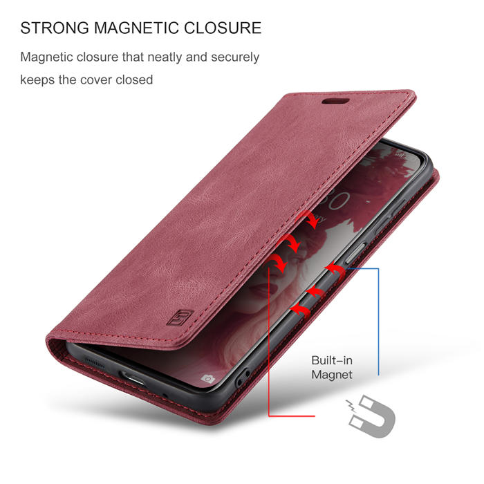 Autspace Xiaomi 12/12X RFID Blocking Wallet Kickstand Magnetic Case