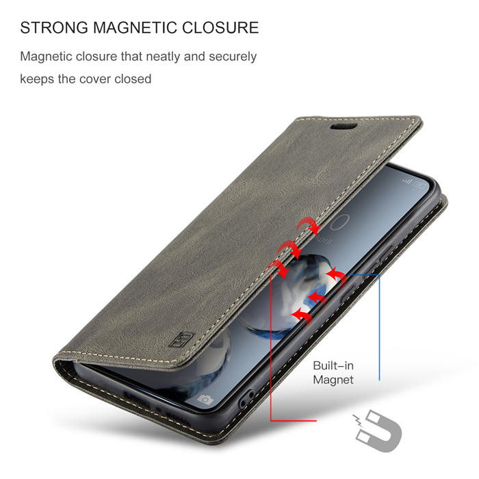 Autspace Xiaomi 12T/12T Pro RFID Blocking Wallet Kickstand Magnetic Case