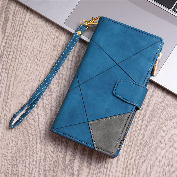 Zipper Wallet 9 Card Slots Magnetic Case with Handbag Wristlet