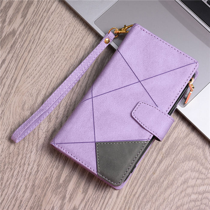 Zipper Wallet 9 Card Slots Magnetic Case with Handbag Wristlet