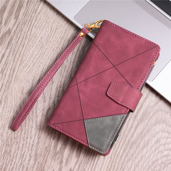 Zipper Wallet 9 Card Slots Magnetic Case with Handbag Wristlet