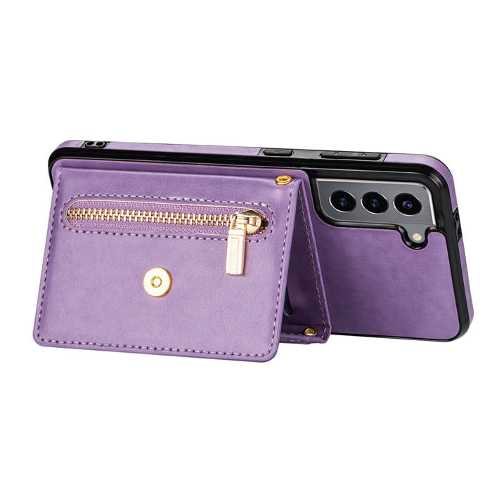 Crossbody Zipper Wallet Samsung Galaxy S22 Case With Strap