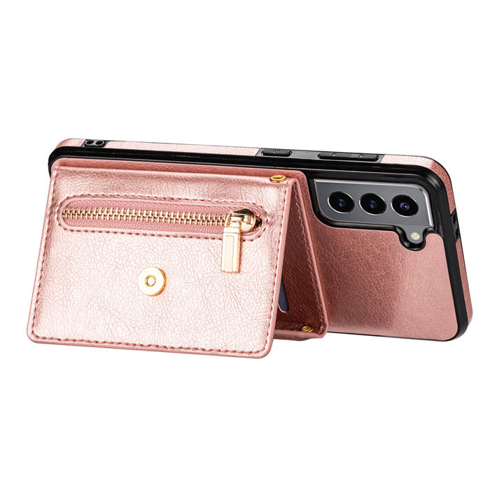 Crossbody Zipper Wallet Samsung Galaxy S22 Case With Strap