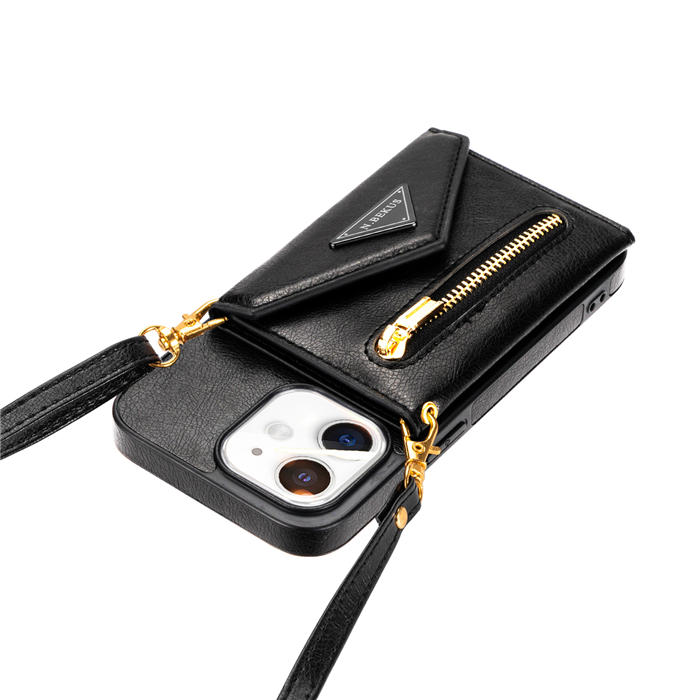 Crossbody Zipper Wallet iPhone 11 Case With Strap