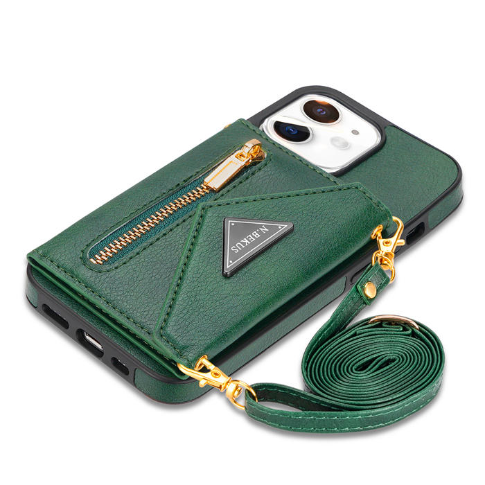 Crossbody Zipper Wallet iPhone 11 Case With Strap