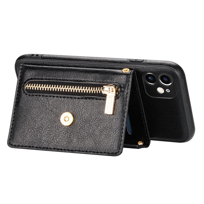 Crossbody Zipper Wallet iPhone 11 Pro Max Case With Strap