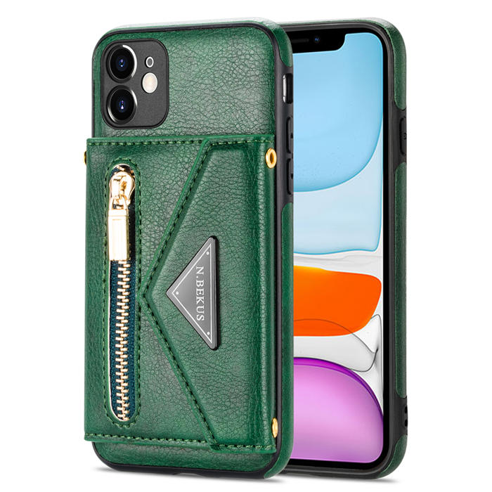 Crossbody Zipper Wallet iPhone 11 Pro Case With Strap