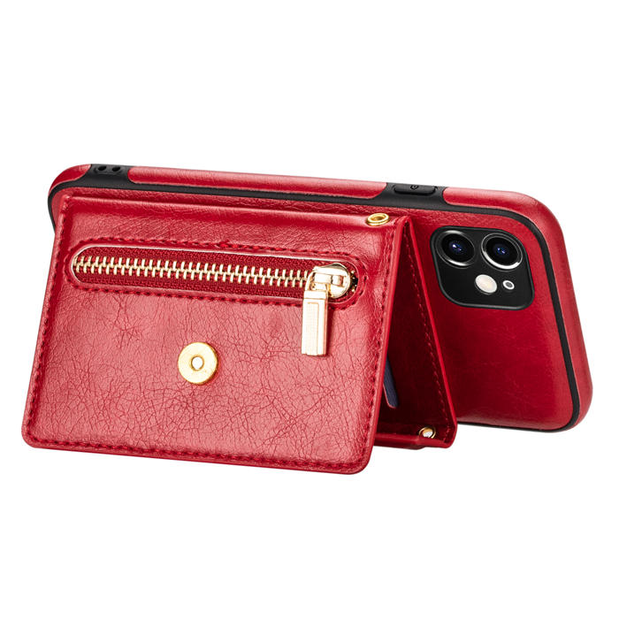 Crossbody Zipper Wallet iPhone 11 Pro Max Case With Strap