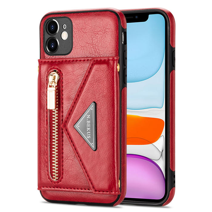 Crossbody Zipper Wallet iPhone 11 Pro Case With Strap