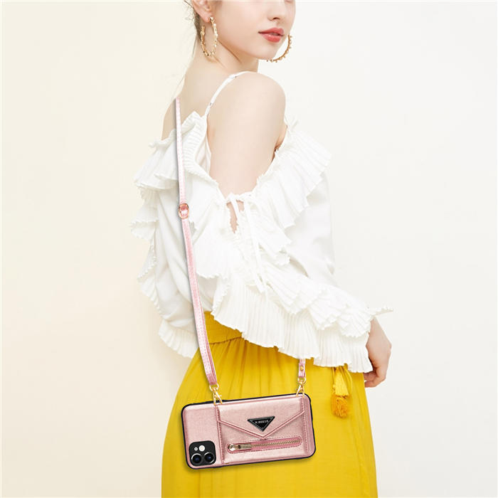 Crossbody Zipper Wallet iPhone 11 Pro Case With Strap