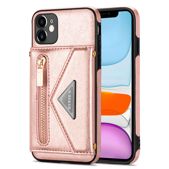 Crossbody Zipper Wallet iPhone 11 Pro Max Case With Strap