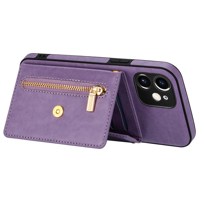 Crossbody Zipper Wallet iPhone 12 Mini Case With Strap