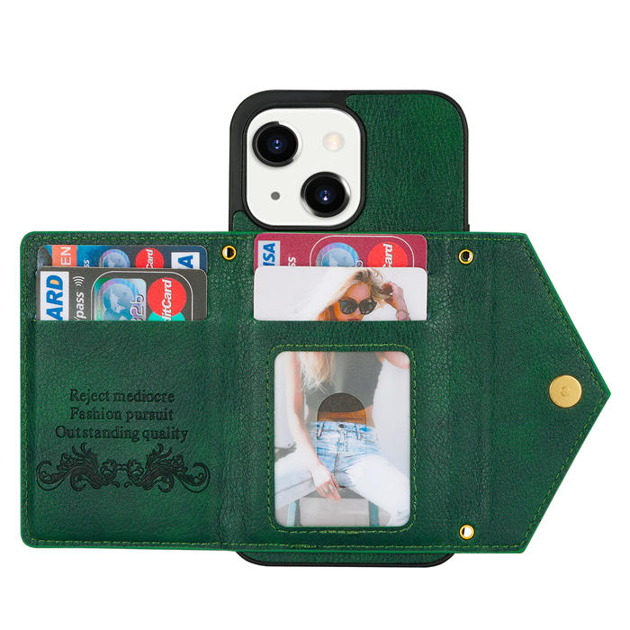 Crossbody Zipper Wallet iPhone 13 Mini Case With Strap