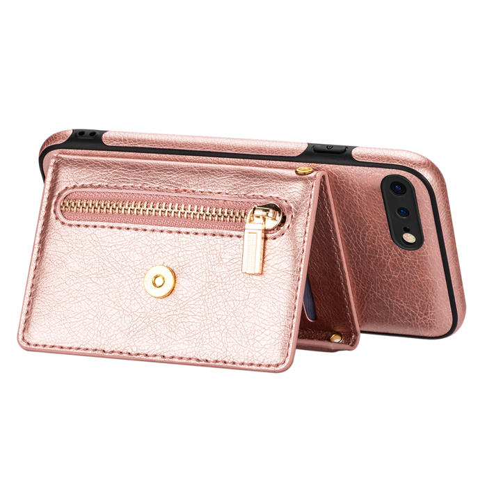 Crossbody Zipper Wallet iPhone 7 Plus/8 Plus Case With Strap