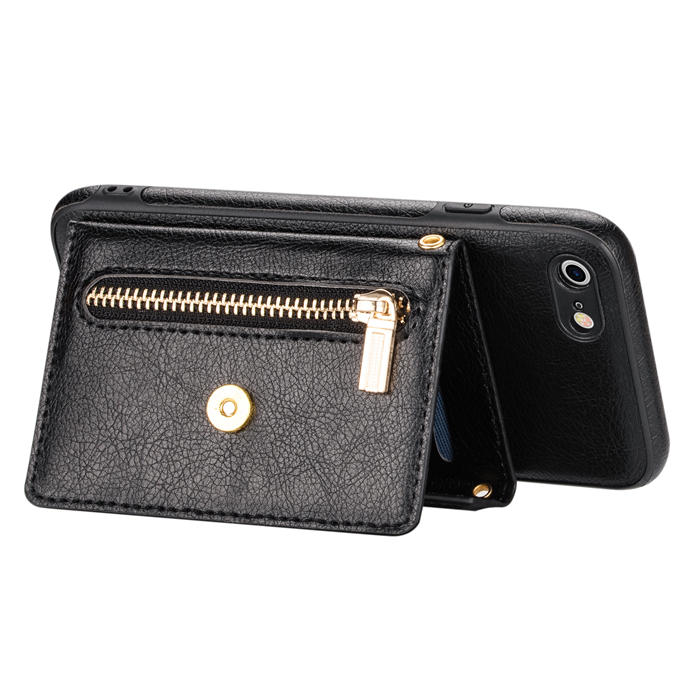 Crossbody Zipper Wallet iPhone 7/8/SE2 2020/SE3 2022 Case With Strap