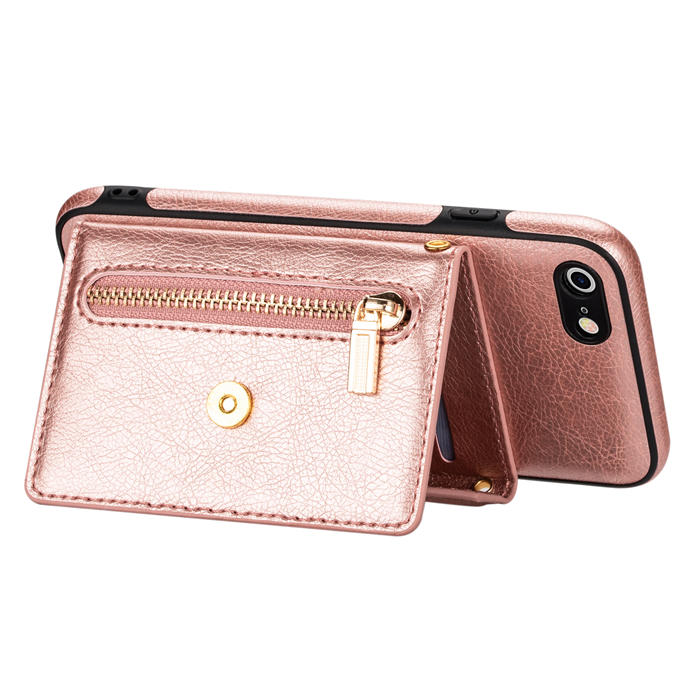 Crossbody Zipper Wallet iPhone 7/8/SE2 2020/SE3 2022 Case With Strap