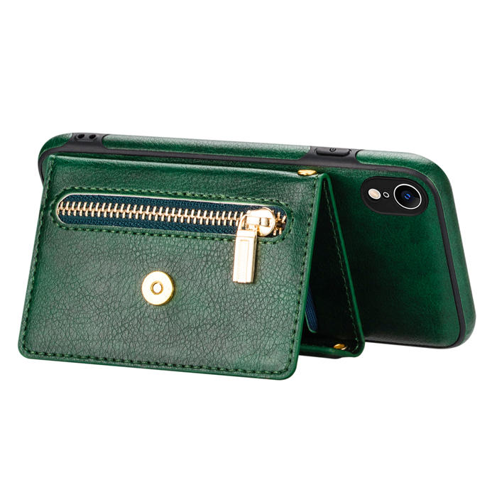 Crossbody Zipper Wallet iPhone XR Case With Strap