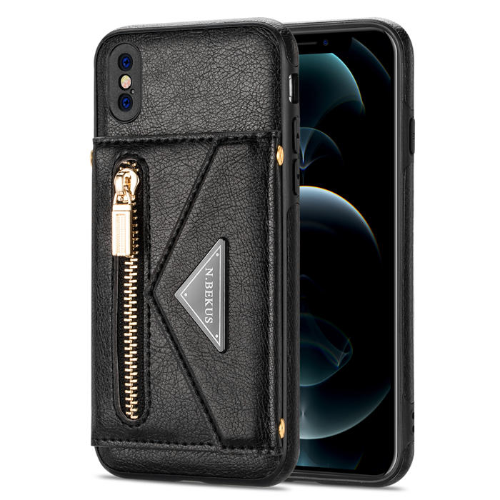 Crossbody Zipper Wallet iPhone X/XS Case With Strap