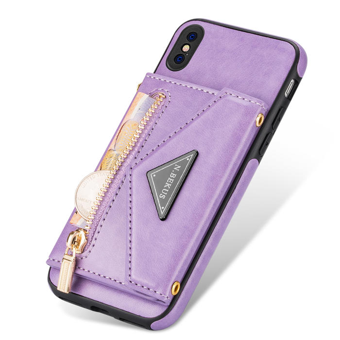 Crossbody Zipper Wallet iPhone X/XS Case With Strap