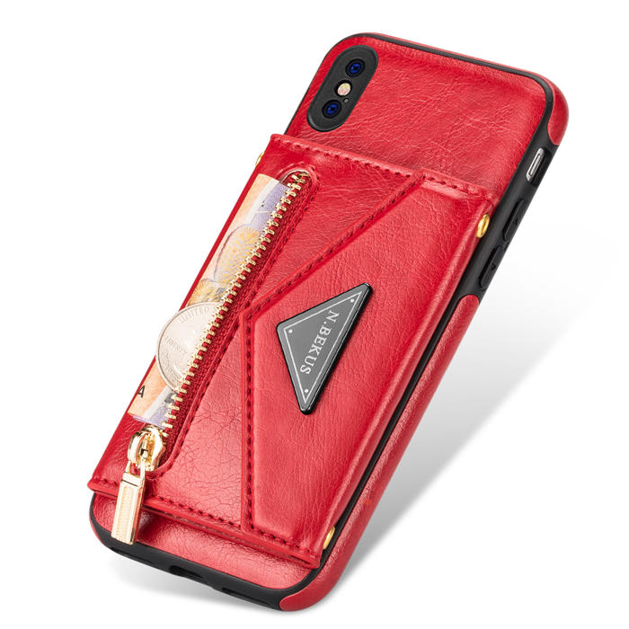 Crossbody Zipper Wallet iPhone X/XS Case With Strap