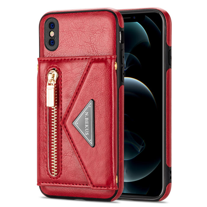 Crossbody Zipper Wallet iPhone X/XS Case With Strap