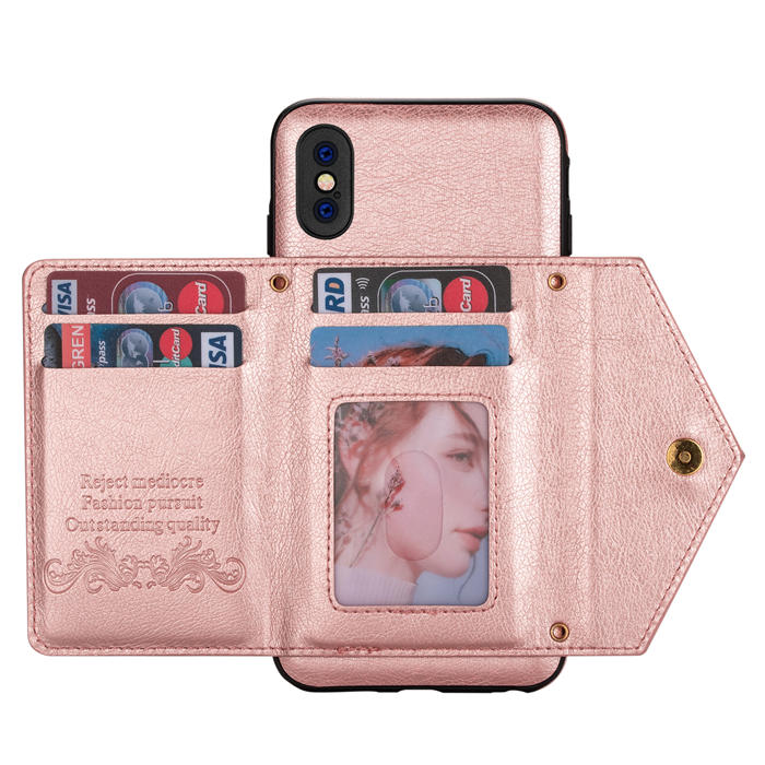 Crossbody Zipper Wallet iPhone XS Max Case With Strap