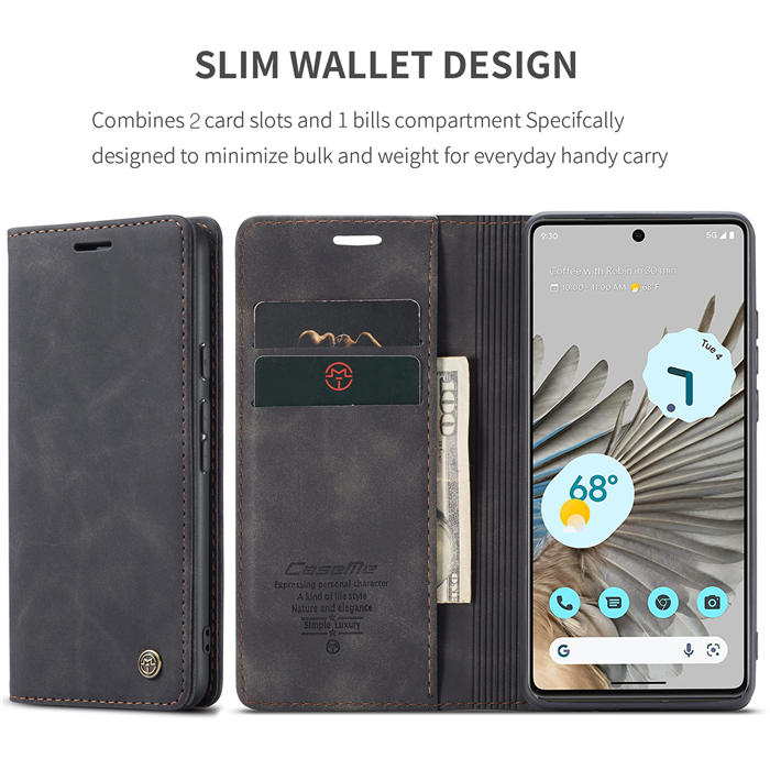 CaseMe Google Pixel 7 Pro Wallet Kickstand Magnetic Flip Case