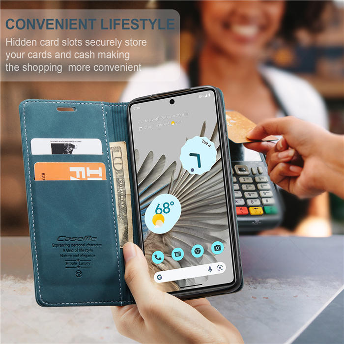 CaseMe Google Pixel 7 Pro Wallet Kickstand Magnetic Flip Case