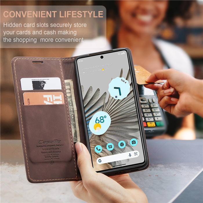 CaseMe Google Pixel 7 Pro Wallet Kickstand Magnetic Flip Case