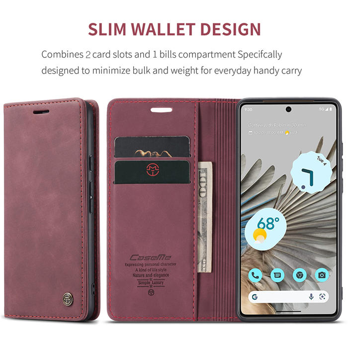 CaseMe Google Pixel 7 Pro Wallet Kickstand Magnetic Flip Case