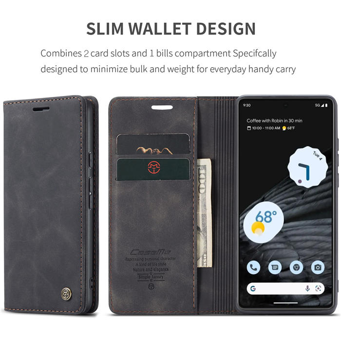 CaseMe Google Pixel 7 Wallet Kickstand Magnetic Flip Case