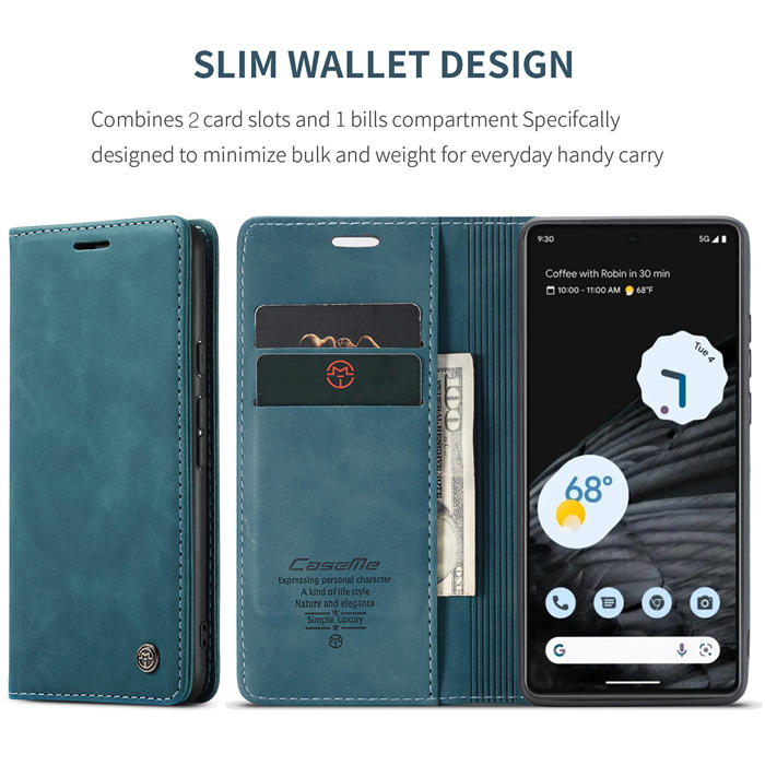 CaseMe Google Pixel 7 Wallet Kickstand Magnetic Flip Case