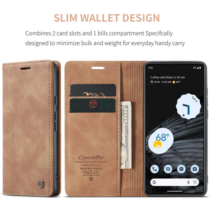 CaseMe Google Pixel 7 Wallet Kickstand Magnetic Flip Case