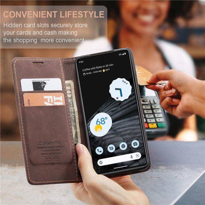 CaseMe Google Pixel 7 Wallet Kickstand Magnetic Flip Case