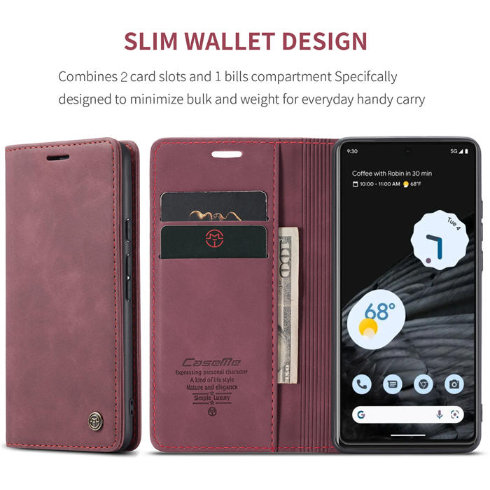 CaseMe Google Pixel 7 Wallet Kickstand Magnetic Flip Case