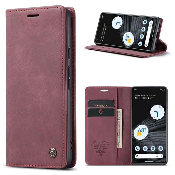 CaseMe Google Pixel 7 Wallet Kickstand Magnetic Flip Case