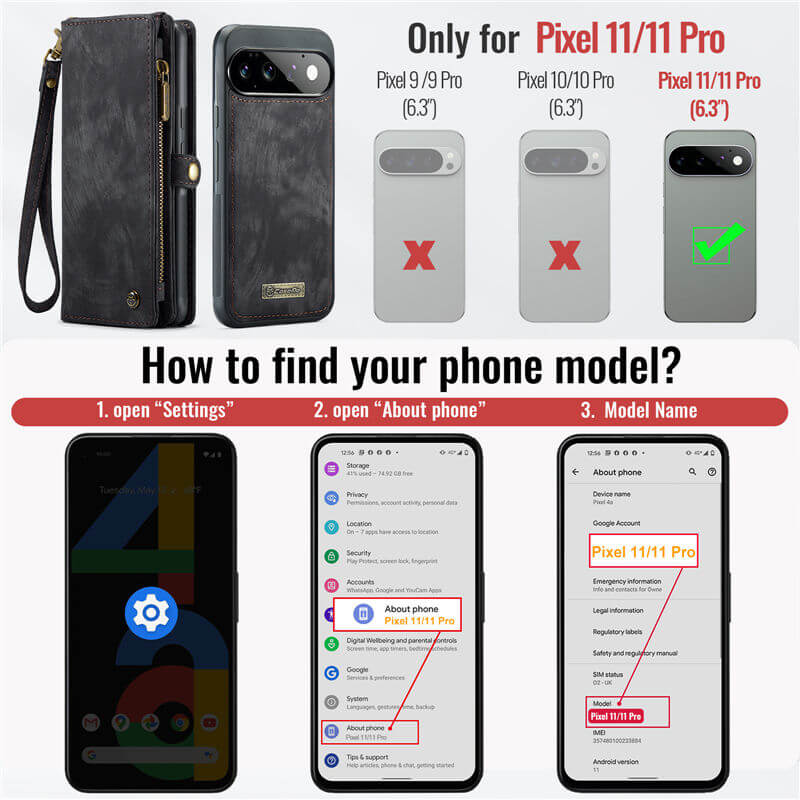 CaseMe Google Pixel 11/Pixel 11 Pro Wallet Case