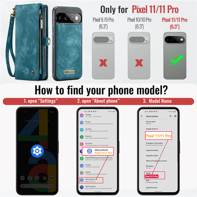 CaseMe Google Pixel 11/Pixel 11 Pro Wallet Case