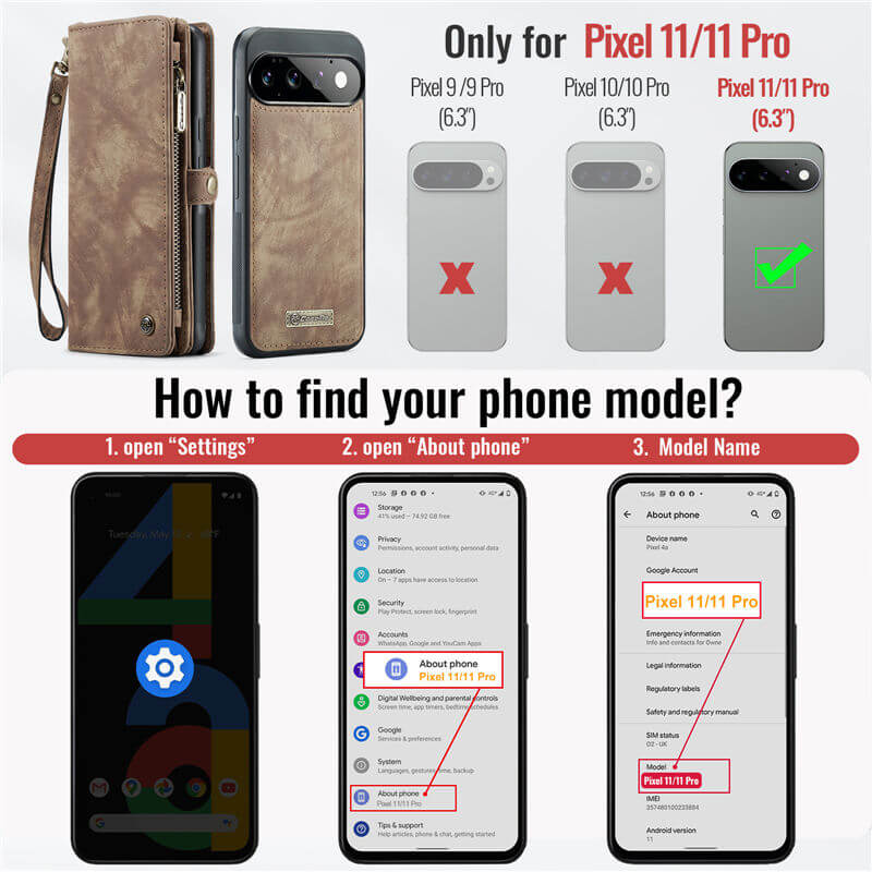 CaseMe Google Pixel 11/Pixel 11 Pro Wallet Case