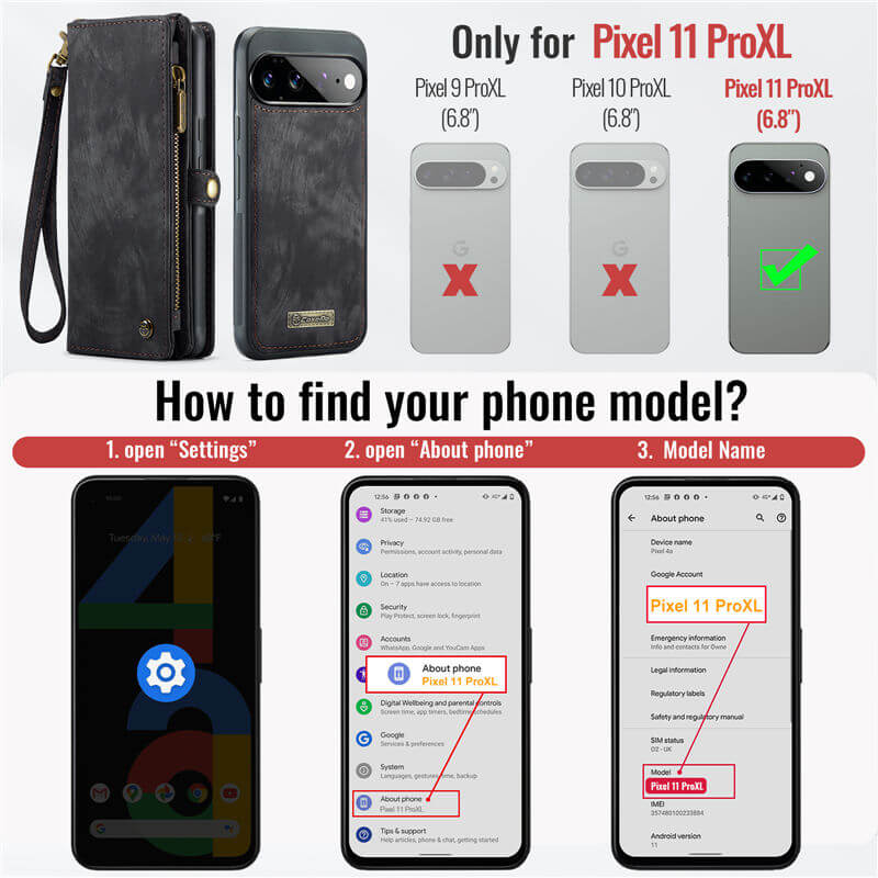 CaseMe Google Pixel 11 Pro XL Wallet Case