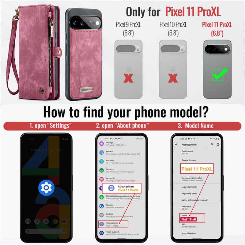 CaseMe Google Pixel 11 Pro XL Wallet Case