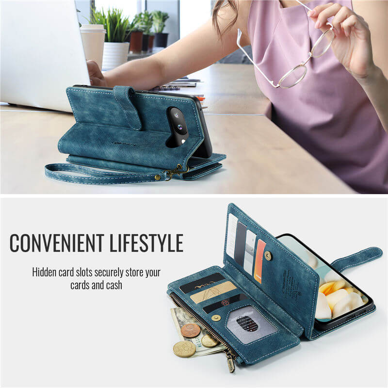 CaseMe Google Pixel 9A Wallet Case with Wrist Strap