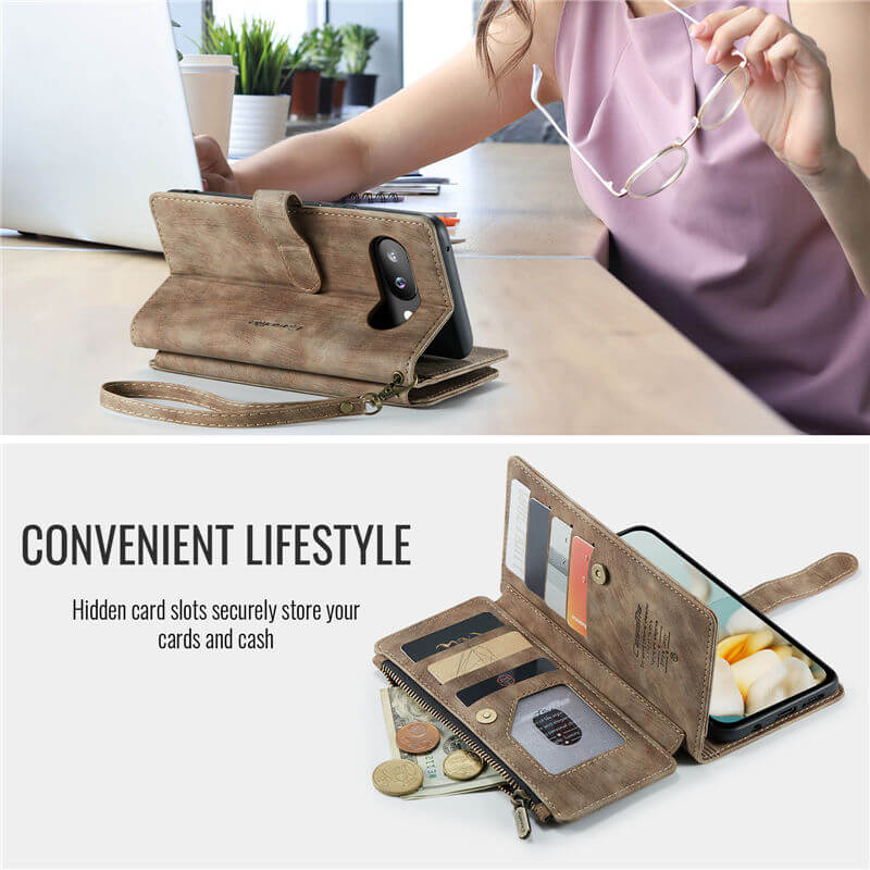 CaseMe Google Pixel 9A Wallet Case with Wrist Strap